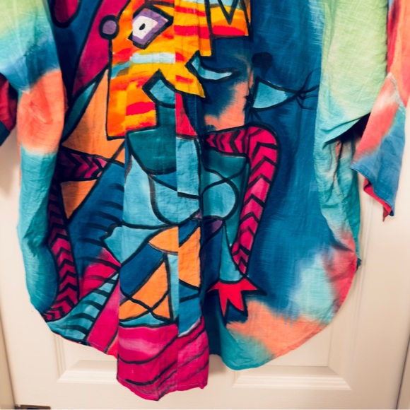 Dilemma Shirt Womens Art to Wear New York Fashion Oversized Abstract One Size - Picture 10 of 16